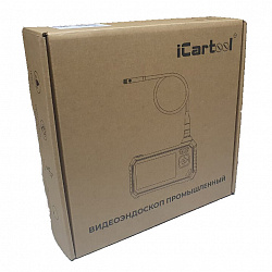 Видеоэндоскоп промышленный защищенный, 4.3", 2Мп, 1920x1080, 1м, 5мм сменный зонд iCartool IC-V113 - Коробка