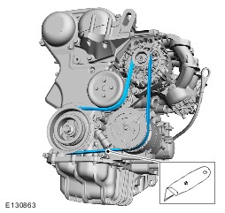 Mazda: схема приводного ремня двигателя AJ, Tribute
