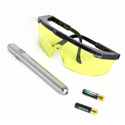 UV набор для поиска утечек фреона, фонарик + очки Car-tool CT-M1031
