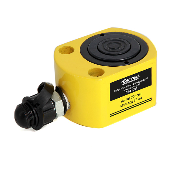 Гидравлический цилиндр низкий, телескопический 20т. Car-Tool CT-T1025