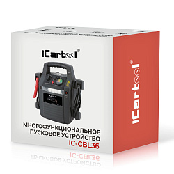 Пусковое устройство 12/24В, 44 000 мАч, мин. 12v1100A/24v500A макс. 12v2400A/24v1100A iCartool IC-CBL36 - Упаковка