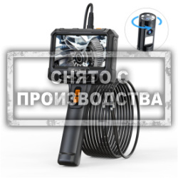 Видеоэндоскоп промышленный, экран 5", 2Мп, 1920х1080, 1м, 8,5 мм зонд, вращение камеры iCartool IC-VC700R